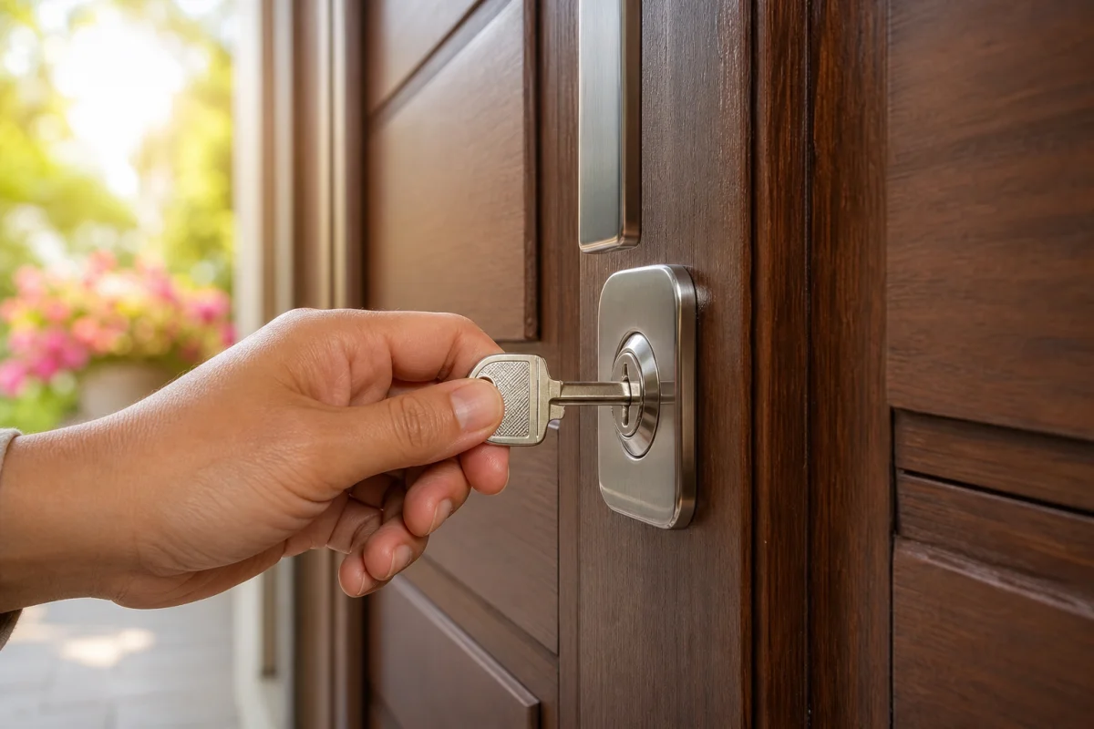 bloquer une porte de l'exterieur