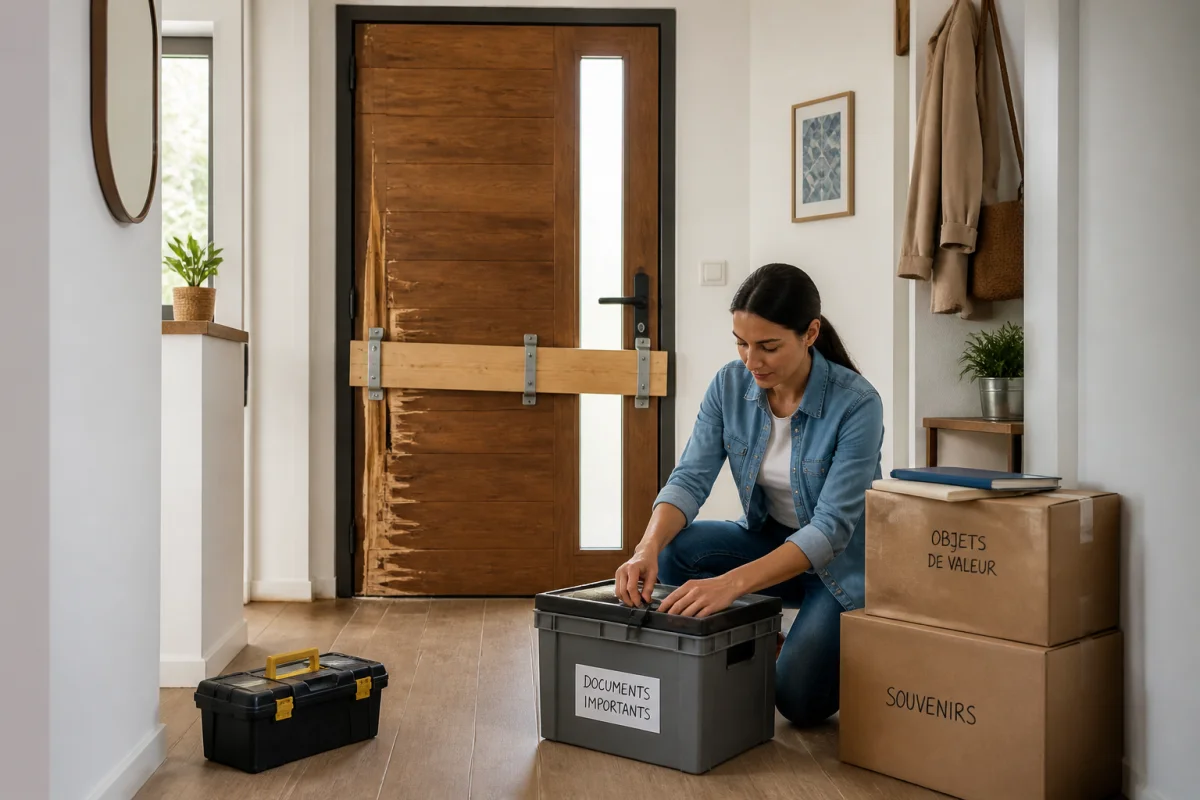 Sécuriser une porte après effraction